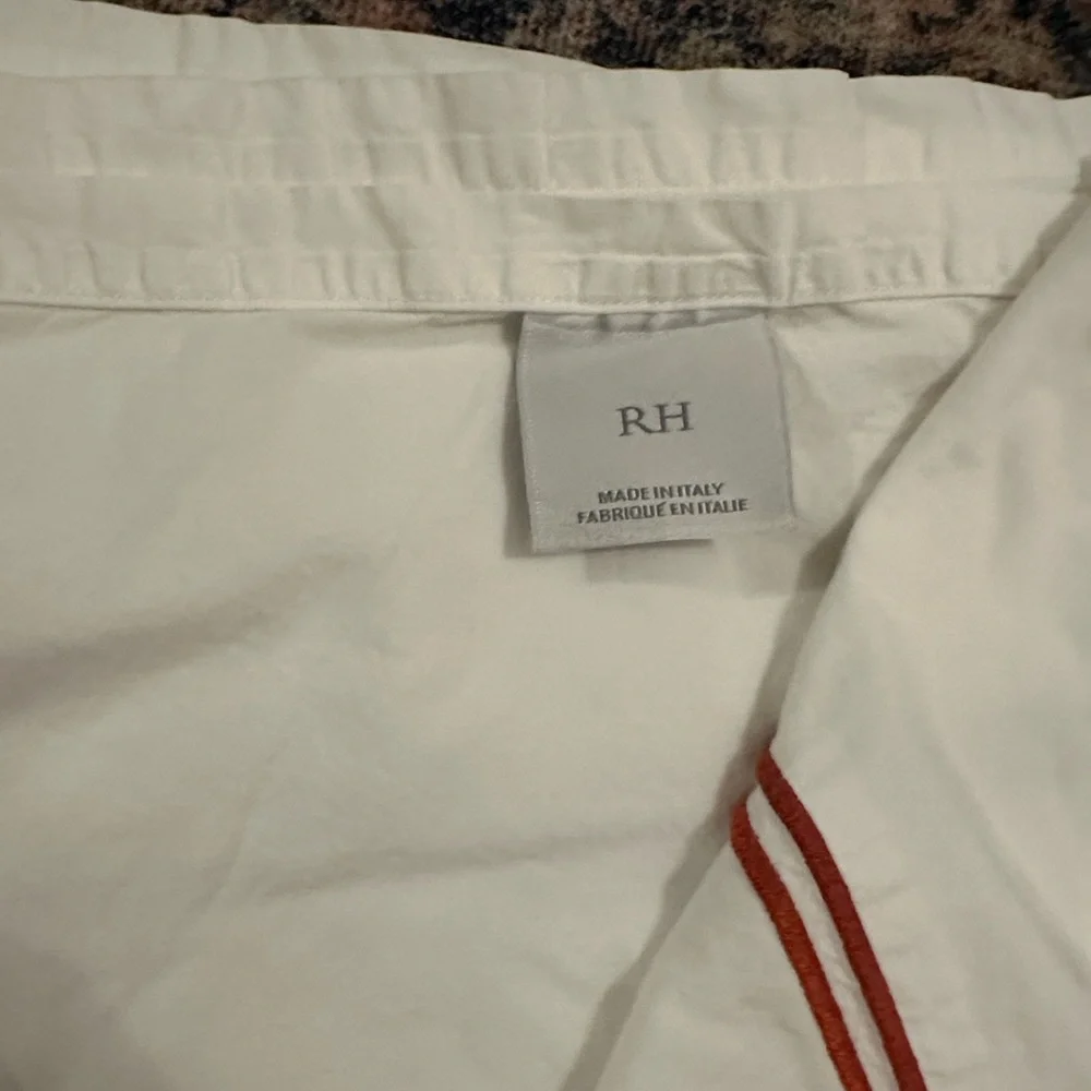 Restoration Hardware Italian Ivory Hotel Satin Queen Flat Sheet